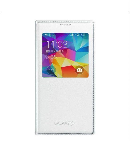 غطاء بطية جلدي ‫(اس فيو ويندو) لهواتف سامسونج غالاكسي اس 5 i9600 G900