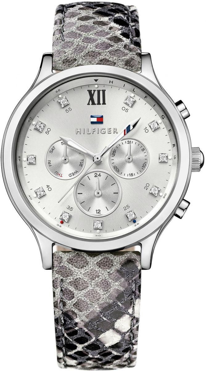 Tommy Hilfiger Amelia Women's Silver Dial Leather Band Multifunction Watch - 1781615