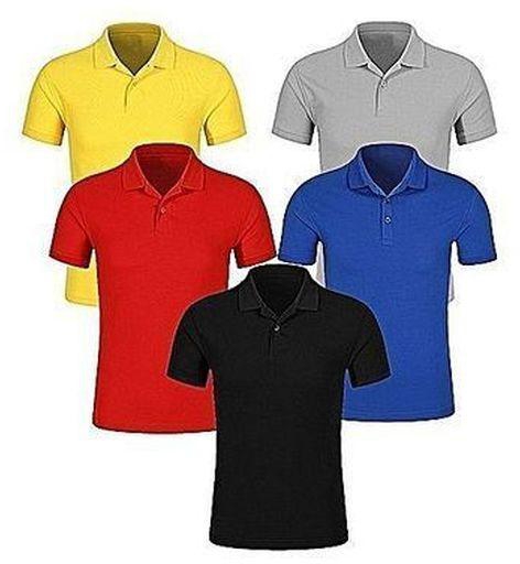 5 In 1 High Quality Men's Plain Simple Polo T-Shirts