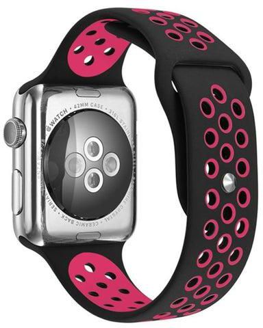 Dot Replacement Band For Apple Watch Series 5/4/3/2/1 Black/Pink