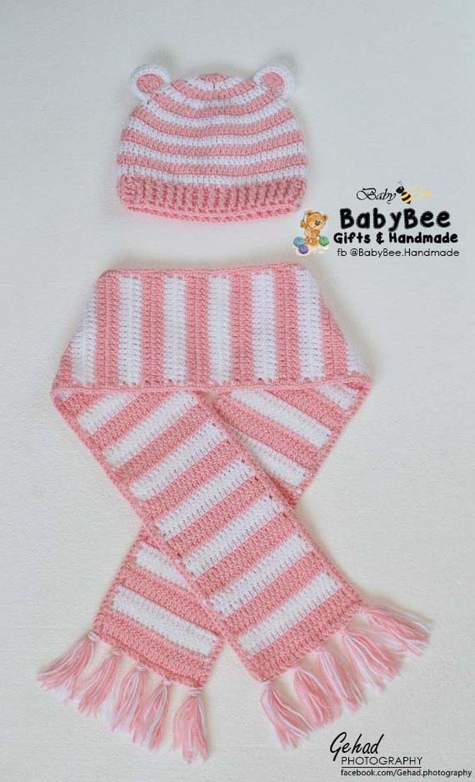 Babybee Handmade Set (Scarf & Ice Cap) - Wool - Suitable For Both Genders