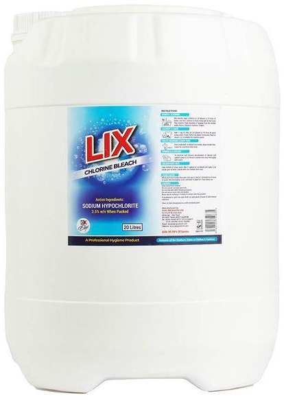 Lix Chlorine Bleach 3.5% Regular- 20Litres