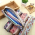 Generic 2 Pcs Creative Pastoral Style Floral Roll Pen Pencil Case Bag For School Stationery Office Supply, Random Color Delivery