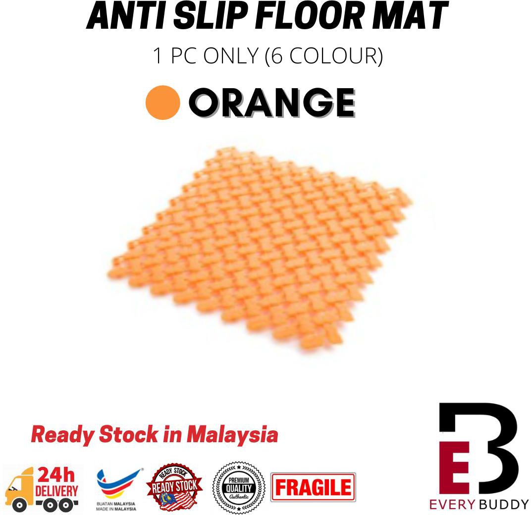 1 pc Anti Slip Splicing Floor Mat Joint Mats Bath Rug Shower (Orange)