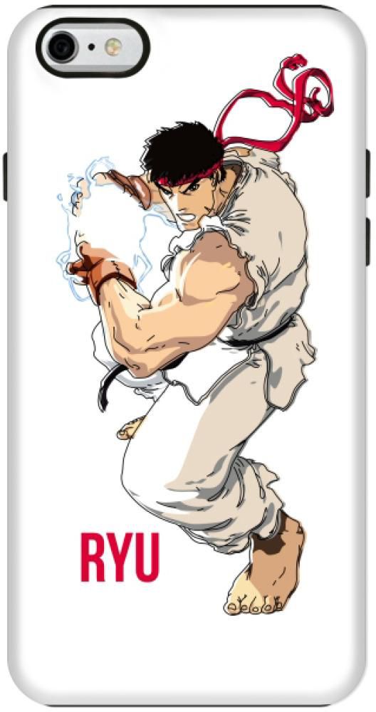 Stylizedd Apple iPhone 6 Premium Dual Layer Tough case cover Gloss Finish - Street Fighter - Ryu (White) - White