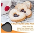 Mini Tart Pan Set for Baking 4-Pieces 4 Inch Small Heart-Shape Carbon Steel Tart Tins, Non-Stick Carbon Steel Quiche Pan with Removable Bottom for Quiche Cheese Cakes and Desserts