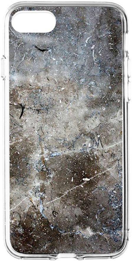 Flexible Hard Shell Case Cover For Apple iPhone 8/iPhone 7 Deep Brown Clouded Marble