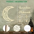 15 Pieces Ramadan Decoration Eid Wall Decor Wooden Moon Star Ornament Ramadan Mubarak Sign Eid for Home Decorations Muslim Islam Ramadan Party Supplies (Wood Color)