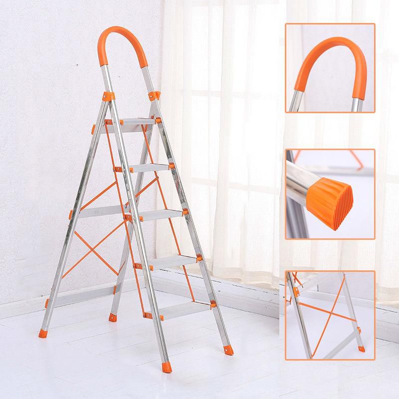 D Type 1.8M 5 Step Household Stainless Steel Ladder Aluminum Alloy Ladder