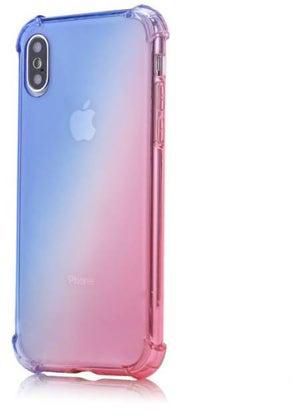 Protective Snap Case Cover For Apple iPhone XS Max Blue/Pink