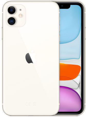 Apple iPhone 11 with FaceTime - 128GB, 4GB RAM, 4G LTE, White, Single SIM & E-SIM