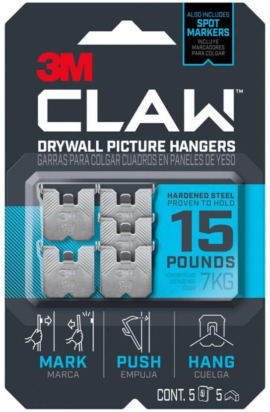 3M Claw Steel Drywall Picture Hanger Pack (5 Pc.)