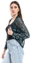 El Negm ElSharky Lace Cardigan For Women, Semi-cast Material, Black Color