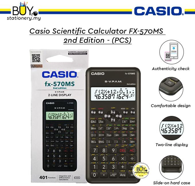 Casio Scientific Calculator FX-570MS  2nd Edition - (PCS)