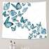 AMBZEK Blue Butterfly Tapestry Aesthetic 51Hx59W Inch Cute Gifts for Women Baby Girls Bedroom Watercolor Butterflies Wall Decor Flying White Simple Wall Hanging Living Room Teen Dorm Decor Fabric