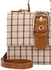 Plaid Retro Casual Crossbody Bag Khaki/Brown