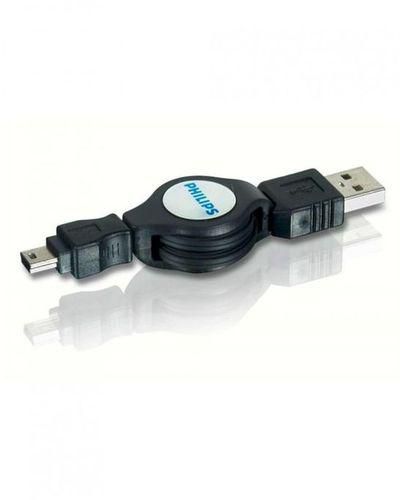 Philips Retractable USB 2.0 Cable A/5-Pin Mini B (A male / 5-Pin B Male) - 1M - Black