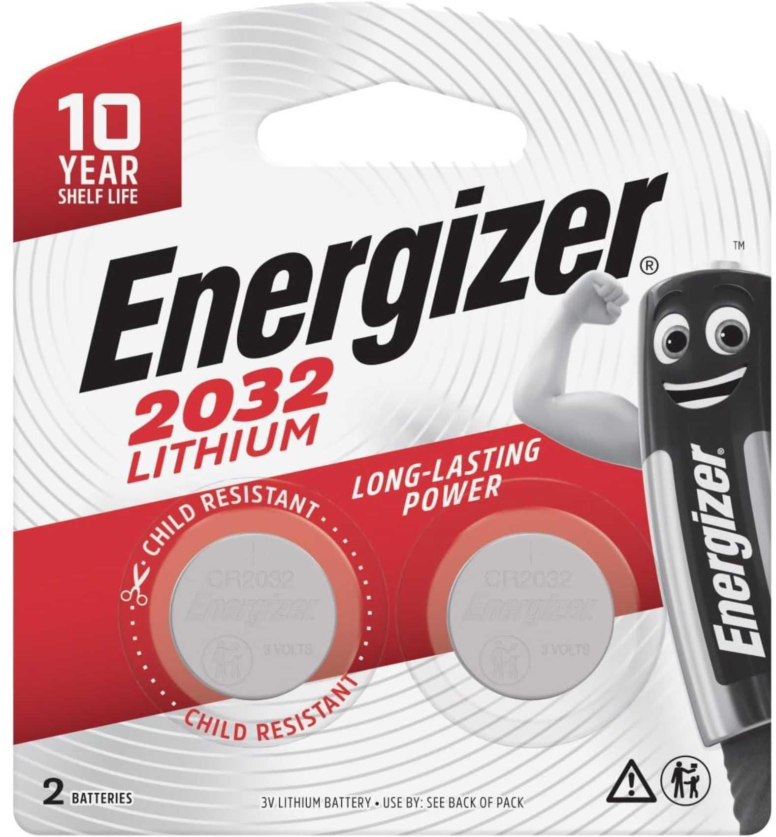 Energizer Lithium Batteries 3V (2032)  Pack of 2