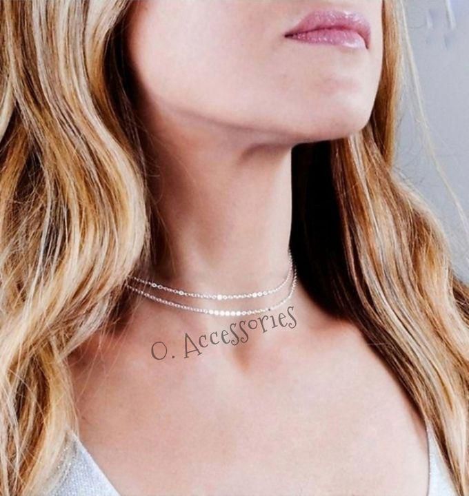 O Accessories Necklace Chain Silver Metal _double Chains