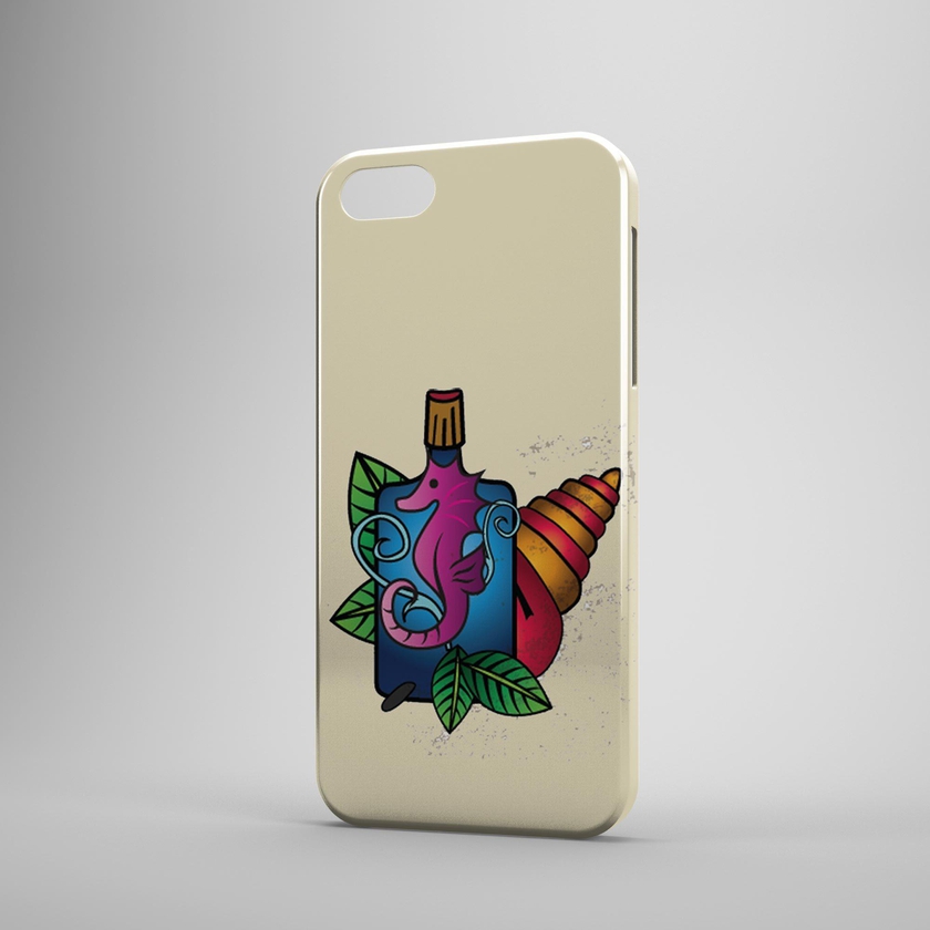 Sea Lion Blue Bottle Sea Shell Seafish Phone Case Cover for Apple iPhone SE
