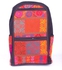 Ebda3 Men Masr Casual Backpack With Bedouin Colorful Embroidery - Black, Red & Orange
