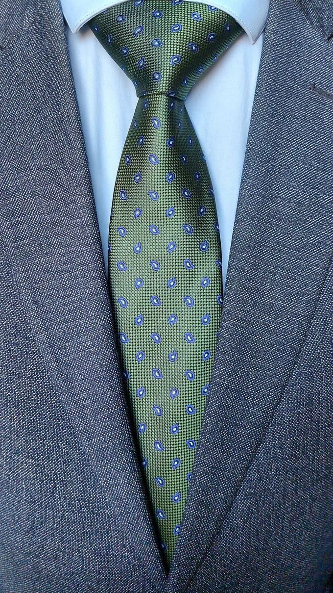 Green Blue Neck Tie For Men