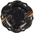 Get Lotus Porcelain Tea and Cake Set, 25 Pieces - Black with best offers | Raneen.com
