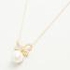 Embellished Chain Necklace with Pearl Pendant