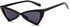 نظارات شمسية للنساء بتصميم عين القطة المثلثة السوداء، رمادي