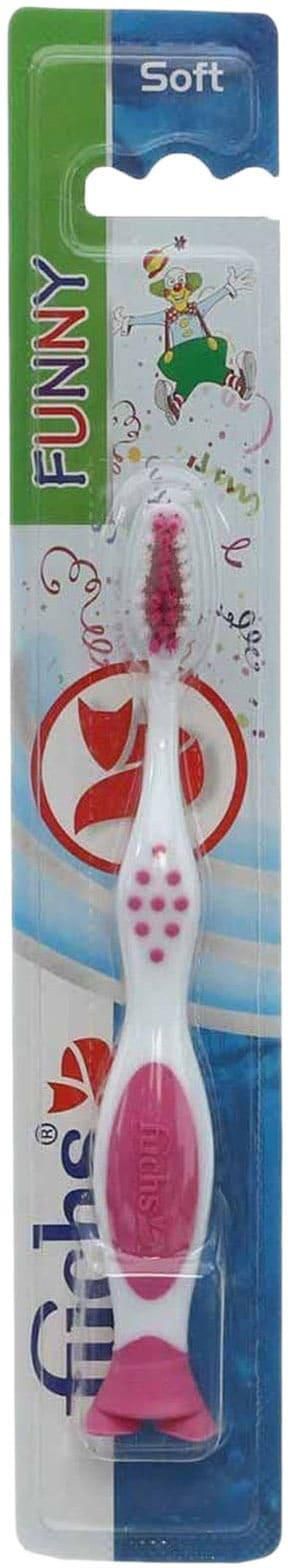 Fuchs Funny Soft Toothbrush for Kids - Pink