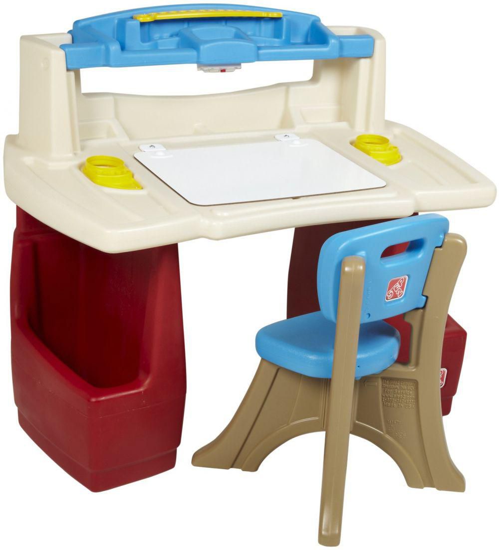 Step2 Deluxe Art Master Desk With Chair Learning And Educational Toy Blue