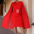 Women's 2023 Autumn and Winter New Solid Color Package Hip Sexy Cape Dress Large Size African Dresses