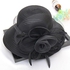 Fashion Black Women's Church Bridal wedding Tea Party Wedding With Bow Bucket Bowler Hat