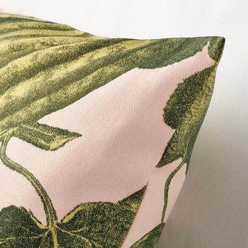 PARKSALLAT Cushion cover, light pink/green, 50x50 cm - IKEA