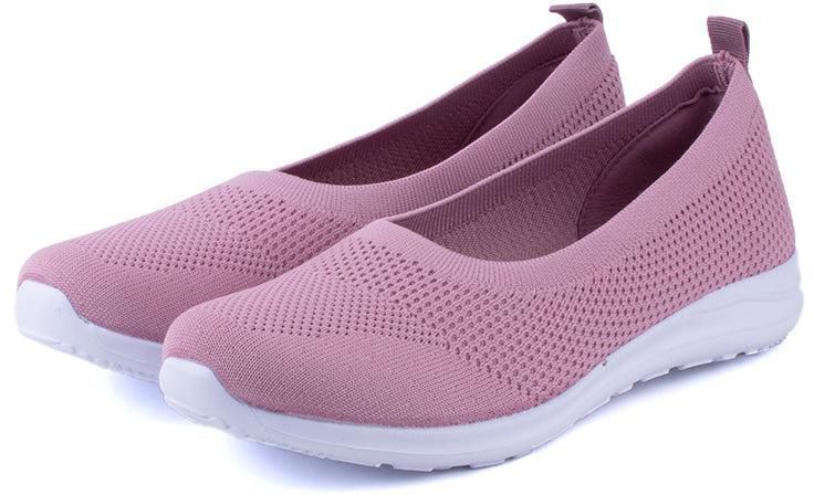 LARRIE Ladies Stretchable Comfort Casual Sneakers - 3 Sizes (Pink)