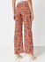 Floral Tile Print Pants Brick