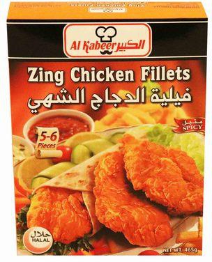 Al Kabeer Zing Chicken Fillets Spicy 465 G