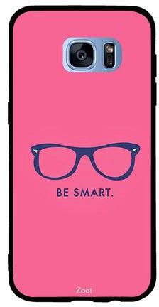 غطاء حماية واقٍ لهاتف سامسونج جالاكسي S7 إيدج مطبوع عليه عبارة Be Smart