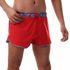 Pavone Plain Swim Short With Camouflage Colorful Waist - Red
