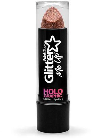 Paint Glow Holographic Glitter Lipstick - Rose Gold