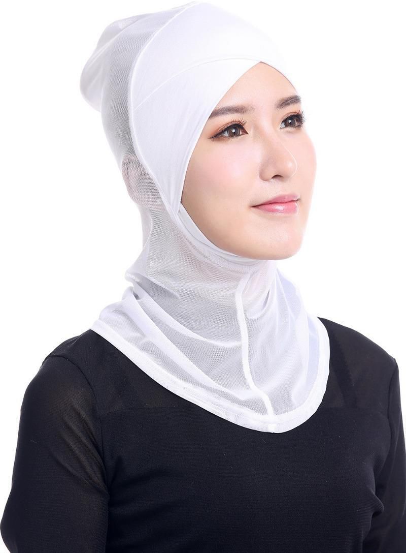Faux Pearl Hijab Scarf HM208-White-One Size