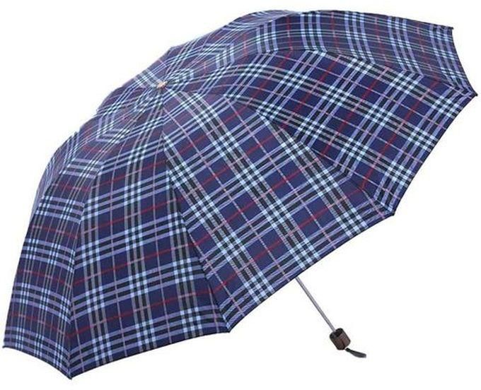 Fashion Foldable Water Proof Checked Umbrella