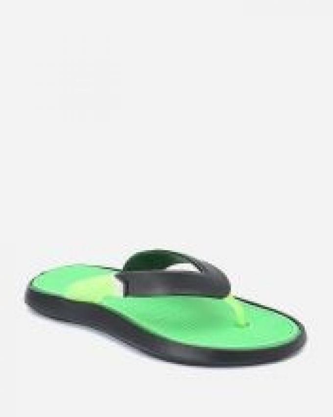 Toobaco Striped Insole Slipper - Light Green & Black