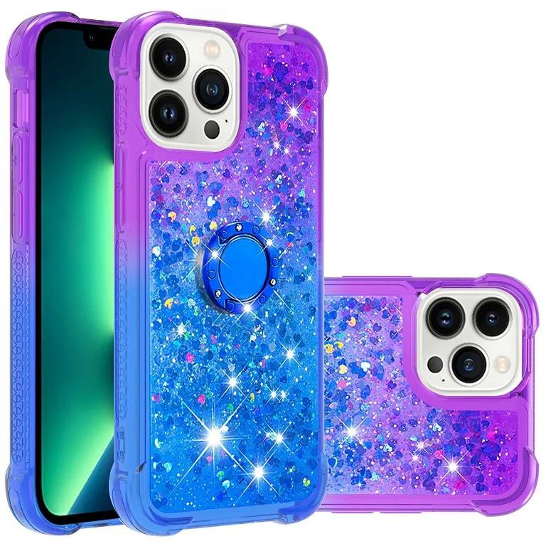 for iPhone 14 Pro 14 Plus 14 13 12 11 Pro Max 13 12 Mini XS Max XR X 8 7 6 6S Plus Glitter Case Shockproof Phone Case Bling Liquid Sparkle Quicksand Clear Women Girls