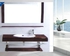 San George Design Wooden Basin Bathroom Unit Red 80 Cm With Shelves