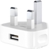 UAE 3 Pins Wall Charger USB Adapter Plug For iPhone 5 4S 4 3G iPod Touch 5 Nano White
