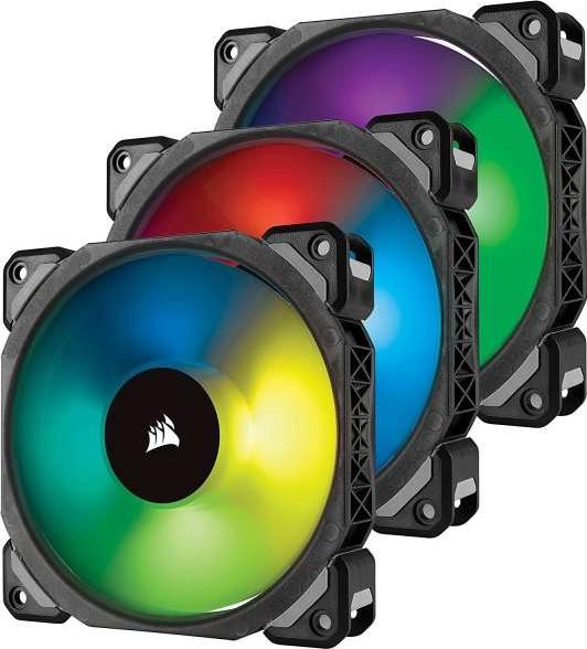 Corsair ML120 PRO RGB LED 120MM PWM Premium Magnetic Levitation Fan — 3 Fan Pack with Lighting Node PRO | CO-9050076-WW
