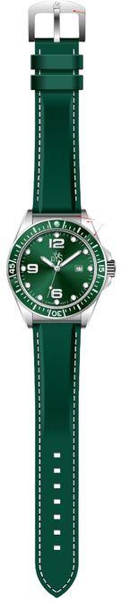 Reys WATCH WATCH-MEN-LEATHER-SILVER AND GREEN R2030-LSGN