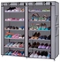 Generic Double Column Free Standing Shoe Rack Organizer With Cover