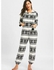 Christmas Monochrome Zip Up Hooded Jumpsuit - White And Black - M